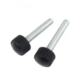 Plastic Round Head Thumb Screws with Straight Grain Knurling – Easy-Grip, Tool-Free Fasteners