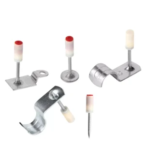 Suspended Ceiling Integrated Pipe Clamp – Waterproof, Sound-Cancelling Plastic Plumbing Clamp with Shooting Nail