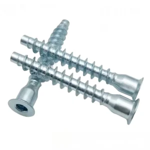 Zinc Plated Carbon Steel Flat Reduction End Allen Socket Furniture Confirmat Screws – Precision Fasteners for Flat-Pack Furniture Assembly
