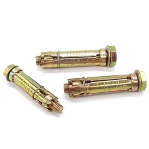4Pcs Fix Bolt with Washer and Bolt – Carbon Steel Yellow Zinc Plated