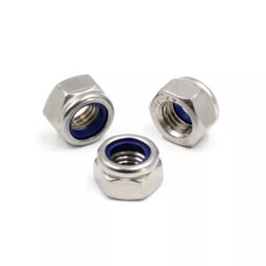 DIN985 Nylon Lock Nuts | Hexagon Thin Type | 304/316 Stainless Steel | Vibration-Resistant Fastener